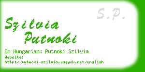 szilvia putnoki business card